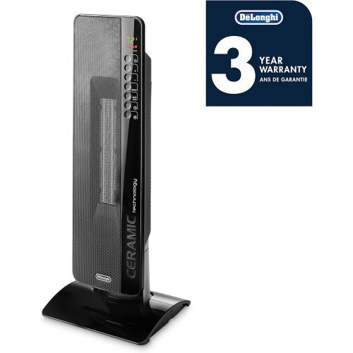 드롱기 [아마존 핫딜] [아마존핫딜]DeLonghi Ceramic Tower Heater, Quiet 1500W, Digital Adjustable Thermostat, 3 Heat Settings, Timer, Remote Control, ECO Energy Saving Mode, Safety Features, 27, Black, TCH8093ERSB