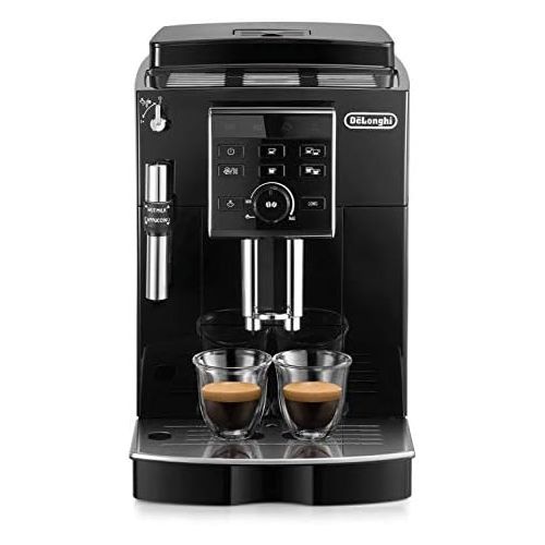 드롱기 De’Longhi DeLonghi ECAM 25.120.B Kaffeevollautomat | Direktwahltasten und Drehregler | Profi-Aufschaumduese | 2-Tassen-Funktion | Kegelmahlwerk 13 Stufen | Herausnehmbare Bruehgruppe | schwarz