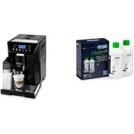 De’Longhi DeLonghi Eletta Cappuccino ECAM 45.766.B Kaffeevollautomat | Digitaldisplay | Integriertes Milchsystem | Lieblingsgetranke auf Knopfdruck | Herausnehmbare Bruehgruppe | 2-Tassen-Fun