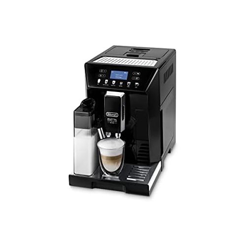 드롱기 De’Longhi DeLonghi Eletta Cappuccino ECAM 45.766.B Kaffeevollautomat | Digitaldisplay | Integriertes Milchsystem | Lieblingsgetranke auf Knopfdruck | Herausnehmbare Bruehgruppe | 2-Tassen-Fun