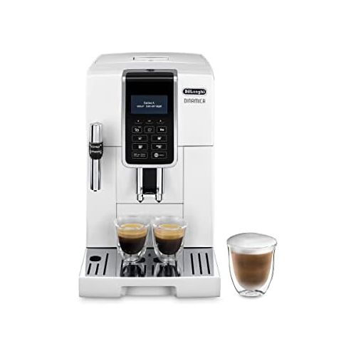 드롱기 De’Longhi DINAMICA ECAM 350.35.W - Vollautomatische Kaffeemaschine, 1.8 l, weiss(freistehend, Maschine Espresso Kaffeemaschine, weiss, LCD-Display, 1,8l)