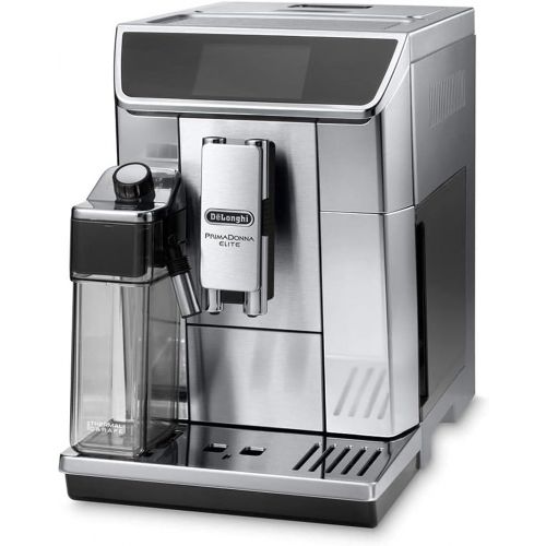 드롱기 De’Longhi DeLonghi ECAM650.75MS Prima Donna Elite Kaffeevollautomat, Edelstahl, TFT Touch-Screen-Farbdisplay,15 bar Pumpendruck, silber, 470 x 260 x 360 mm