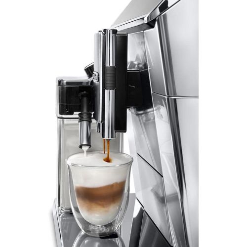 드롱기 De’Longhi DeLonghi ECAM650.75MS Prima Donna Elite Kaffeevollautomat, Edelstahl, TFT Touch-Screen-Farbdisplay,15 bar Pumpendruck, silber, 470 x 260 x 360 mm