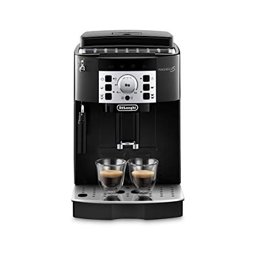 드롱기 De’Longhi DeLonghi Magnifica S ECAM 22.110.B  Kaffeevollautomat mit Milchaufschaumduese, Direktwahltasten & Drehregler, 2-Tassen-Funktion, grosser 1,8 l Wassertank, 35,1 x 23,8 x 43 cm, schwa