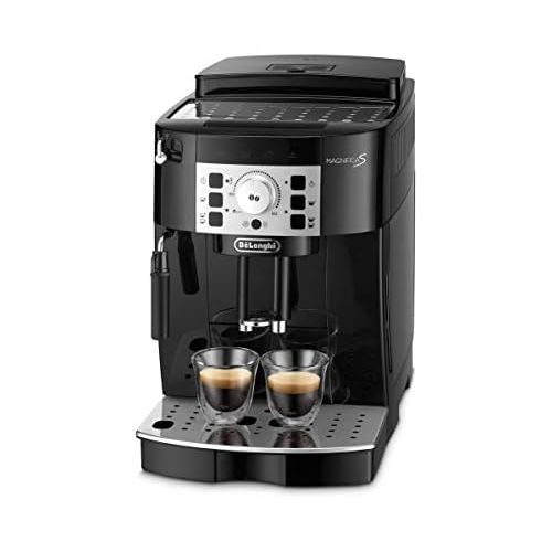 드롱기 De’Longhi DeLonghi Magnifica S ECAM 22.110.B  Kaffeevollautomat mit Milchaufschaumduese, Direktwahltasten & Drehregler, 2-Tassen-Funktion, grosser 1,8 l Wassertank, 35,1 x 23,8 x 43 cm, schwa