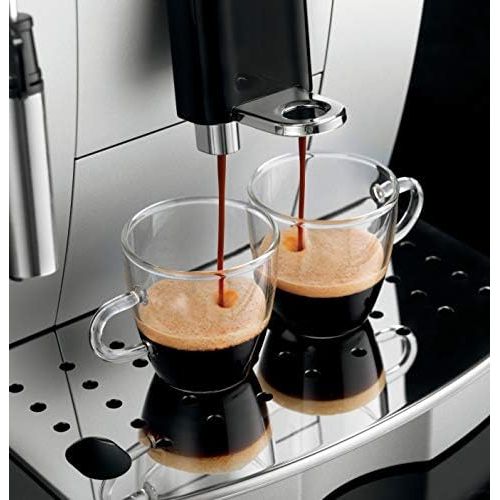 드롱기 De’Longhi DeLonghi Magnifica ECAM 22.110.SB  Kaffeevollautomat mit Milchaufschaumduese, Digitaldisplay mit Klartext, 2-Tassen-Funktion, grossr 1,8 l Wassertank, 35,4 x 23,8 x 43 cm, silber