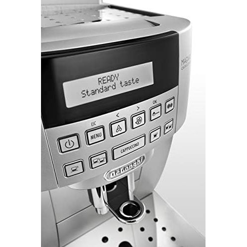 드롱기 De’Longhi DeLonghi Magnifica S Cappuccino ECAM 22.366.S Kaffeevollautomat (Digitaldisplay, integriertes Milchsystem, Cappuccino auf Knopfdruck, Herausnehmbare Bruehgruppe, 2-Tassen-Funktion)