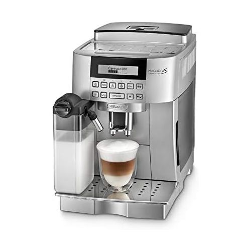 드롱기 De’Longhi DeLonghi Magnifica S Cappuccino ECAM 22.366.S Kaffeevollautomat (Digitaldisplay, integriertes Milchsystem, Cappuccino auf Knopfdruck, Herausnehmbare Bruehgruppe, 2-Tassen-Funktion)