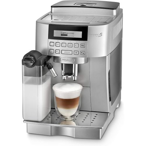 드롱기 De’Longhi DeLonghi Magnifica S Cappuccino ECAM 22.366.S Kaffeevollautomat (Digitaldisplay, integriertes Milchsystem, Cappuccino auf Knopfdruck, Herausnehmbare Bruehgruppe, 2-Tassen-Funktion)