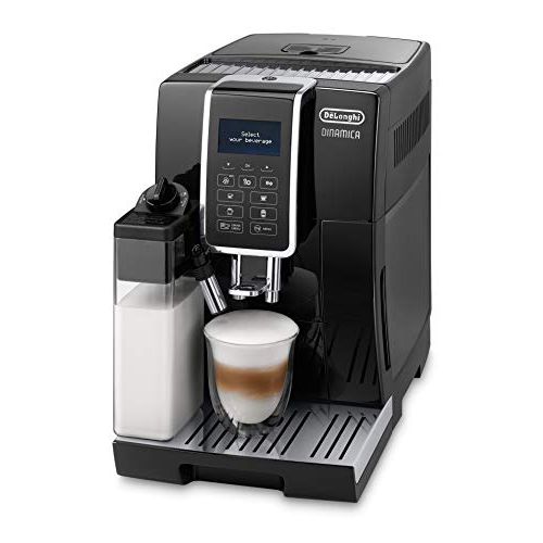 드롱기 De’Longhi DeLonghi Dinamica ECAM 350.55.B  Kaffeevollautomat mit integriertem Milchsystem, Digitaldisplay mit beleuchteten Tasten, automatische Reinigung, 2-Tassen-Funktion, 23,6 x 42,9 x 3