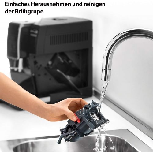 드롱기 De’Longhi DeLonghi Dinamica ECAM 350.55.B  Kaffeevollautomat mit integriertem Milchsystem, Digitaldisplay mit beleuchteten Tasten, automatische Reinigung, 2-Tassen-Funktion, 23,6 x 42,9 x 3