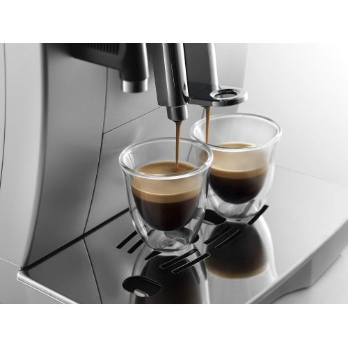 드롱기 De’Longhi DeLonghi ECAM 23.466.S Kaffeevollautomat | 1450 Watt | Digitaldisplay | Integriertes Milchsystem | Cappuccino auf Knopfdruck | Herausnehmbare Bruehgruppe | 2-Tassen-Funktion | Silbe