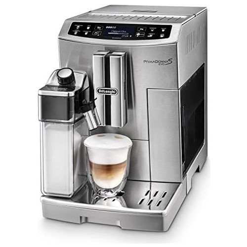 드롱기 De’Longhi DeLonghi Primadonna S Evo ECAM 510.55.M Kaffeevollautomat (mit integriertem Milchsystem, Touchscreen und App-Steuerung, automatische Reinigung, Edelstahl) silber