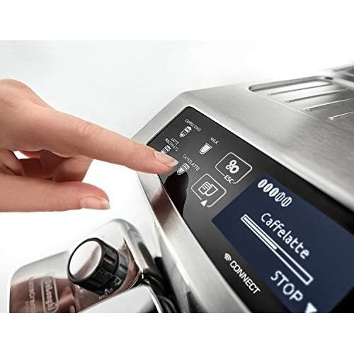 드롱기 De’Longhi DeLonghi Primadonna S Evo ECAM 510.55.M Kaffeevollautomat (mit integriertem Milchsystem, Touchscreen und App-Steuerung, automatische Reinigung, Edelstahl) silber