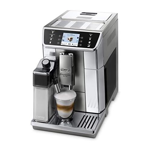 드롱기 De’Longhi DeLonghi PrimaDonna Elite ECAM 656.55.MS  Kaffeevollautomat mit integriertem Milchsystem, 3,5 TFT Touchscreen & App-Steuerung, automatische Reinigung, 37,5 x 26 x 48 cm, Edelstahl