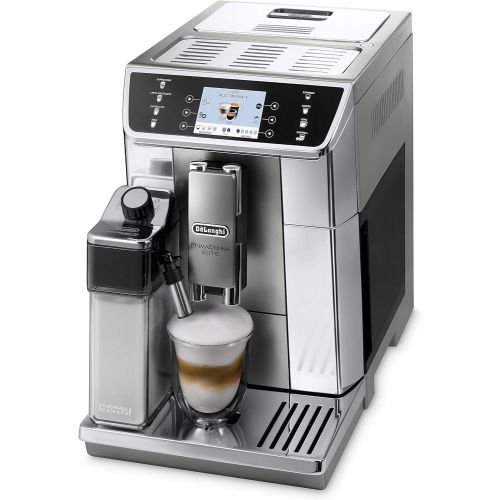 드롱기 De’Longhi DeLonghi PrimaDonna Elite ECAM 656.55.MS  Kaffeevollautomat mit integriertem Milchsystem, 3,5 TFT Touchscreen & App-Steuerung, automatische Reinigung, 37,5 x 26 x 48 cm, Edelstahl