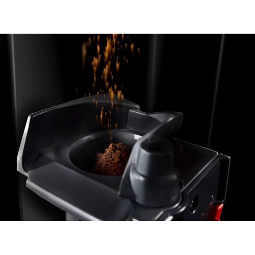 드롱기 De’Longhi DeLonghi PrimaDonna Exclusive ESAM 6900 Kaffeevollautomat (1350 Watt, 4,6 Zoll TFT-Farbdisplay, integriertes Milchsystem, Kakao/ - Trinkschokoladenfunktion, Edelstahlgehause) silbe