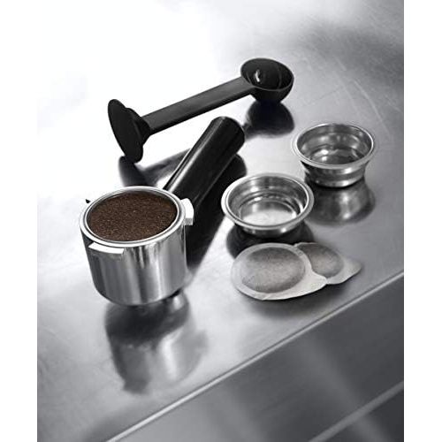 드롱기 De’Longhi DeLonghi ECP 33.21 Espresso Siebtragermaschine | Siebtragerhalter mit Aluminium Finish | Milchschaum Duese | Filtereinsatz fuer 1 oder 2 Tassen Espresso | Auch fuer Pads Geeignet | Sc