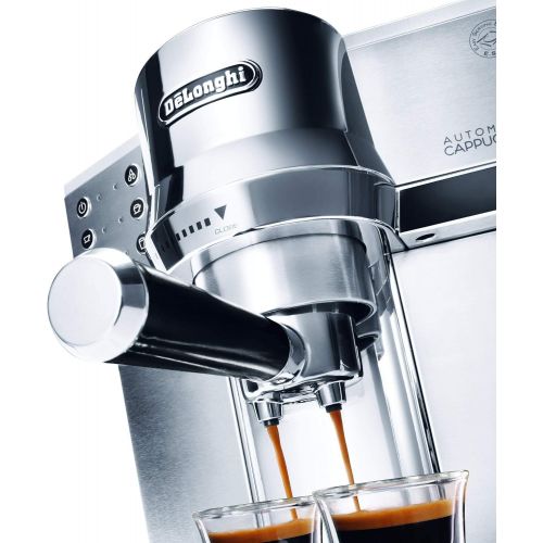 드롱기 De’Longhi DeLonghi EC 850.M Espressomaschine / Siebtrager / IFD Milchschaumsystem / 15 Bar / Metall, silber