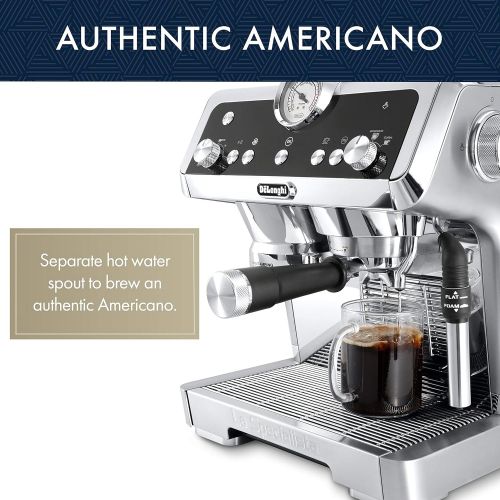 드롱기 DeLonghi La Specialista Espresso Machine with Sensor Grinder, Dual Heating System, Advanced Latte System & Hot Water Spout for Americano Coffee or Tea, Stainless Steel, EC9335M