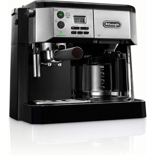 드롱기 DeLonghi BCO430BM All-in- One Combination Maker & Espresso Machine + Advanced Milk Frother for Cappuccino, Latte & Macchiato + Glass Coffee Pot 10-Cup