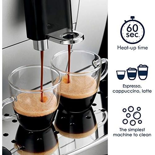 드롱기 DeLonghi ECAM22110SB Compact Automatic Cappuccino, Latte and Espresso Machine