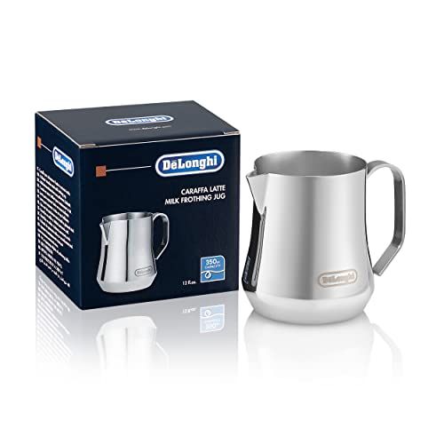 드롱기 DeLonghi Milk Frothing Jug, 12 oz, Stainless Steel