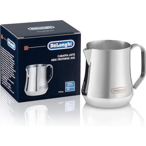 드롱기 DeLonghi Milk Frothing Jug, 12 oz, Stainless Steel