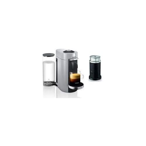 드롱기 NESPRESSO VERTUOPLUS DELUXE COFFEE AND ESPRESSO MACHINE BY DELONGHI WITH AEROCINNO, SILVER - ENV155SAE