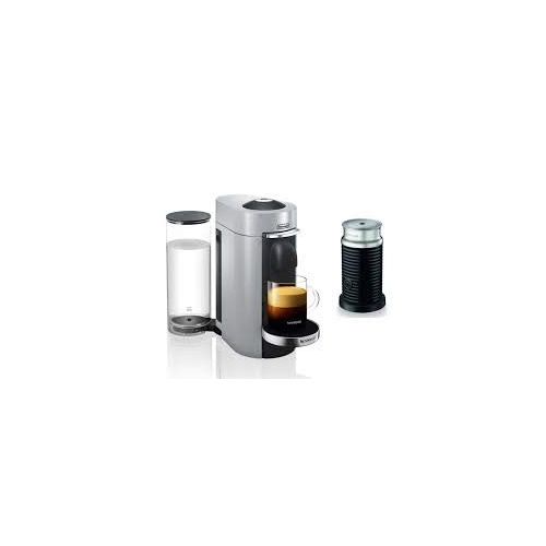 드롱기 NESPRESSO VERTUOPLUS DELUXE COFFEE AND ESPRESSO MACHINE BY DELONGHI WITH AEROCINNO, SILVER - ENV155SAE