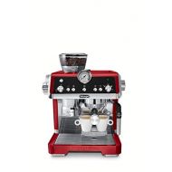 DeLonghi EC9335R La Specialista Espresso Machine with Sensor Grinder, Dual Heating System, Advanced Latte System & Hot Water Spout for Americano Coffee or Tea, Stainless Steel, Red
