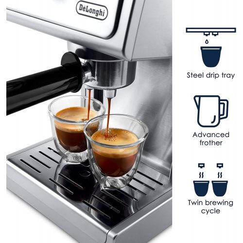 드롱기 DeLonghi ECP3620 15 Bar Espresso Cappuccino Machine, Silver