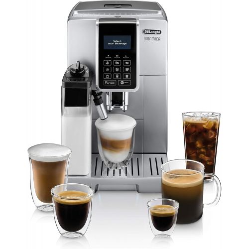 드롱기 DeLonghi ECAM35075SI Dinamica with LatteCrema Fully Automatic Espresso Machine, Silver