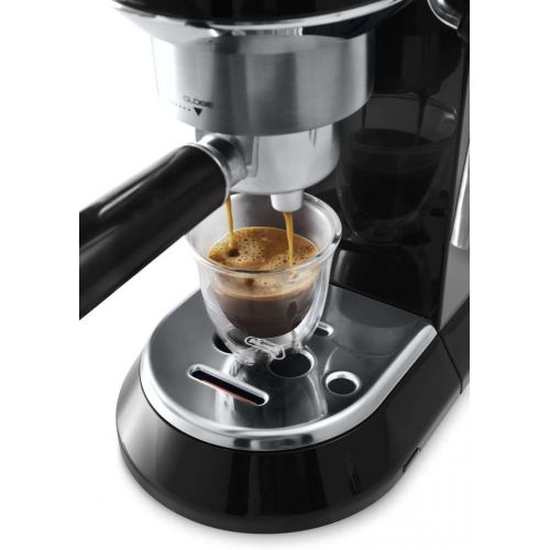 드롱기 DeLonghi Dedica Coffee Machine EC680.BK, 15 Bar Espresso Pump - Black by DeLonghi