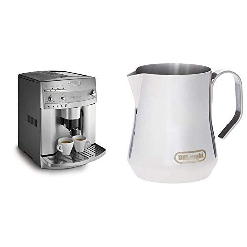 드롱기 DeLonghi ESAM3300 Super Automatic Espresso/Coffee Machine & DLSC060 Milk Frothing Jug, 12 oz, Stainless Steel