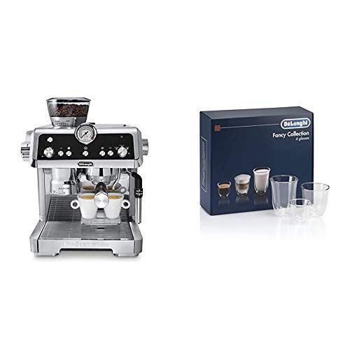 드롱기 DeLonghi La Specialista Espresso Machine with Sensor Grinder, Dual Heating System, Advanced Latte System & Fancy Collection Double Walled Thermo Espresso, Cappuccino and Latte Macc