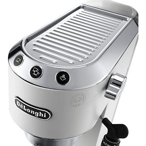 드롱기 DeLonghi EC685W Dedica Deluxe Espresso Machine, 13 x 5.9 x 12 inches, White