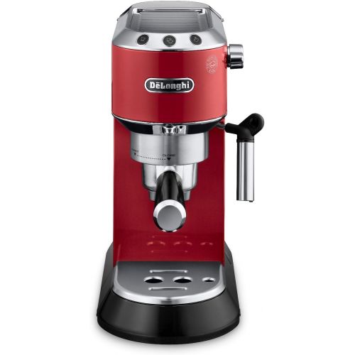 드롱기 Delonghi EC680R DEDICA 15-Bar Pump Espresso Machine, Red