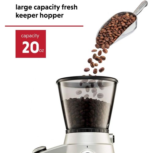 드롱기 DeLonghi Ariete Ariete Conical Burr Electric Coffee Grinder - Professional Heavy Duty Stainless Steel Ultra Fine Grind with Adjustable Cup Size 15 Fine - Coarse Grind Size Settings