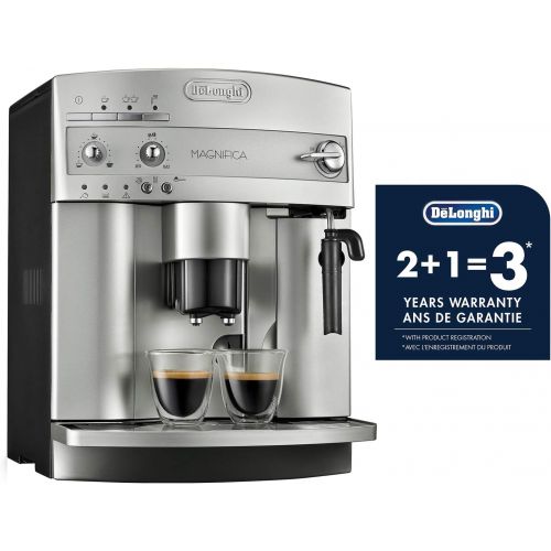 드롱기 DeLonghi ESAM3300 Magnifica Super Automatic Espresso & Coffee Machine, Silver