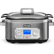 DeLonghi Livenza 7-in-1 Multi-Cooker Programmable SlowCooker, Bake, Brown, Saute, Rice, Steamer & Warmer, Easy to Use and Clean, Nonstick Dishwasher Safe Pot, (6-Quart), Stainless