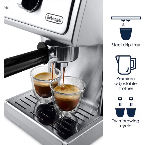 드롱기 DeLonghi ECP3630 15 Bar Pump Espresso and Cappuccino Machine, Stainless Steel (ECP3630)