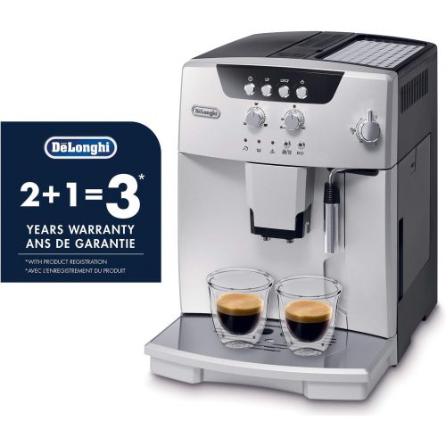 드롱기 DeLonghi ESAM04110S Magnifica Fully Automatic Espresso Machine with Manual Cappuccino System Silver