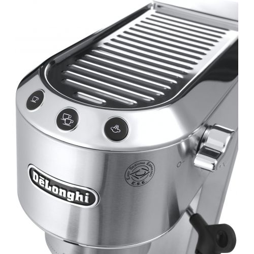 드롱기 DeLonghi EC680M Dedica 15-Bar Pump Espresso Machine, Stainless Steel