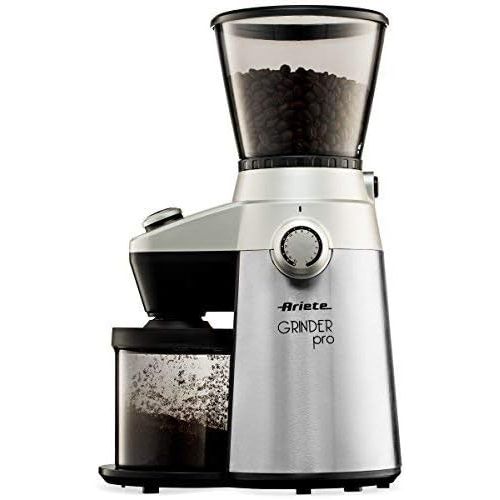 드롱기 DeLonghi Ariete Ariete Conical Burr Electric Coffee Grinder - Professional Heavy Duty Stainless Steel | Ultra Fine Grind with Adjustable Cup Size | 15 Fine - Coarse Grind Size Settings