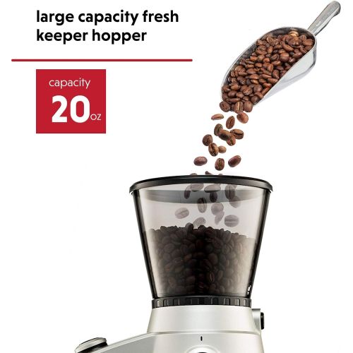 드롱기 DeLonghi Ariete Ariete Conical Burr Electric Coffee Grinder - Professional Heavy Duty Stainless Steel | Ultra Fine Grind with Adjustable Cup Size | 15 Fine - Coarse Grind Size Settings