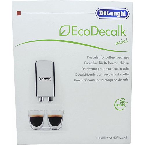 드롱기 De’Longhi 3er Pack DeLonghi Eco Decalk Mini 2 x 100 ml fuer Kaffeevollautomaten, Espressomaschinen, Filterkaffeemaschinen, Dampfreinigungsgerate und Dampfbuegelstationen