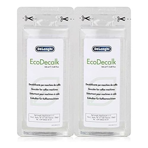 드롱기 De’Longhi DeLonghi Entkalker EcoDecalk mini Sparpack 2 x 100 ml fuer Kaffeevollautomaten, Kaffeemaschinen - Nr.: 5513292821 Nokalk