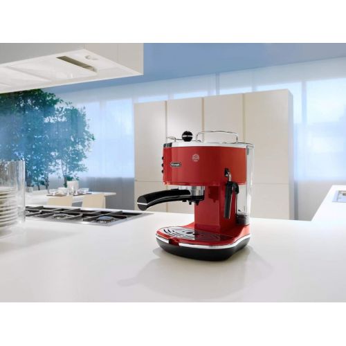 드롱기 De’Longhi DeLonghi ECO 311.R Icona Vintage Kaffeemaschine, rot