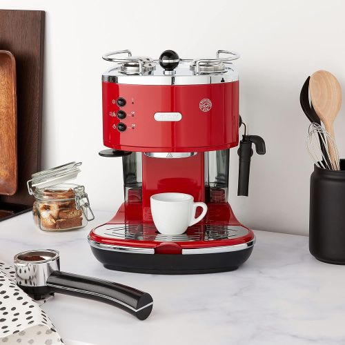 드롱기 De’Longhi DeLonghi ECO 311.R Icona Vintage Kaffeemaschine, rot